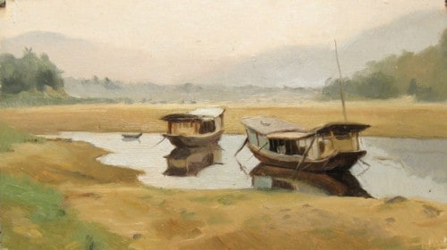 Boats On The Mekong, Luang Prabang, Laos