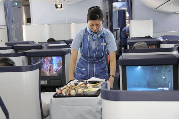 Business Class service on ANA