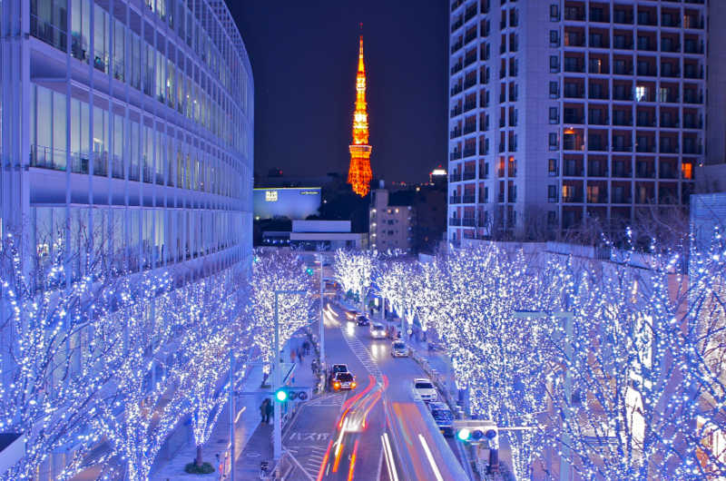 Roppongi illumination Tokyo tower Christmas