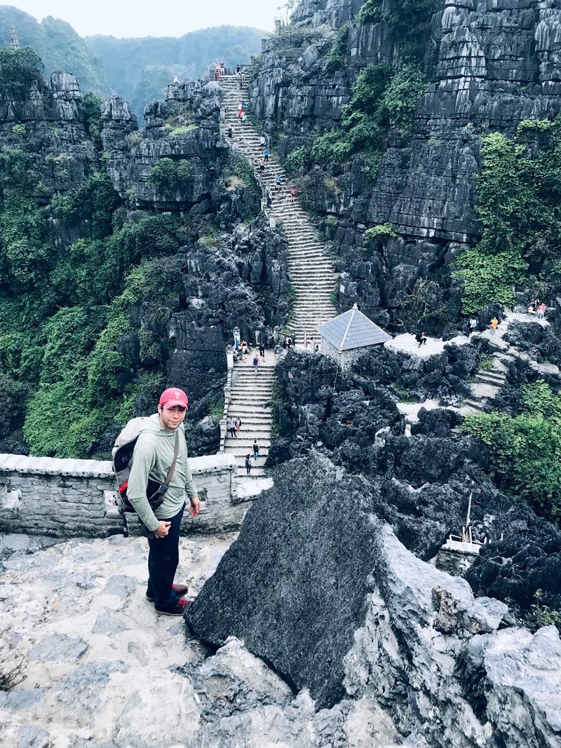 Stair Climb at Mua Cave