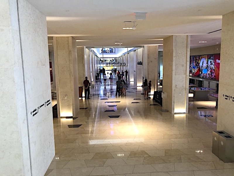 The 1st Floor entrance area inside the Museum of the Bible