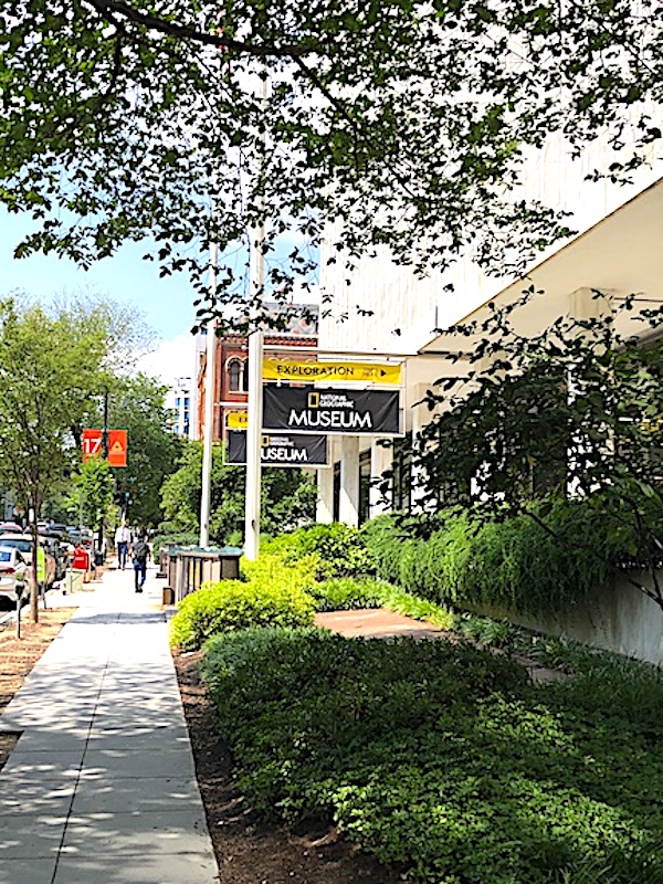 The entrance to the National Geographic Museum