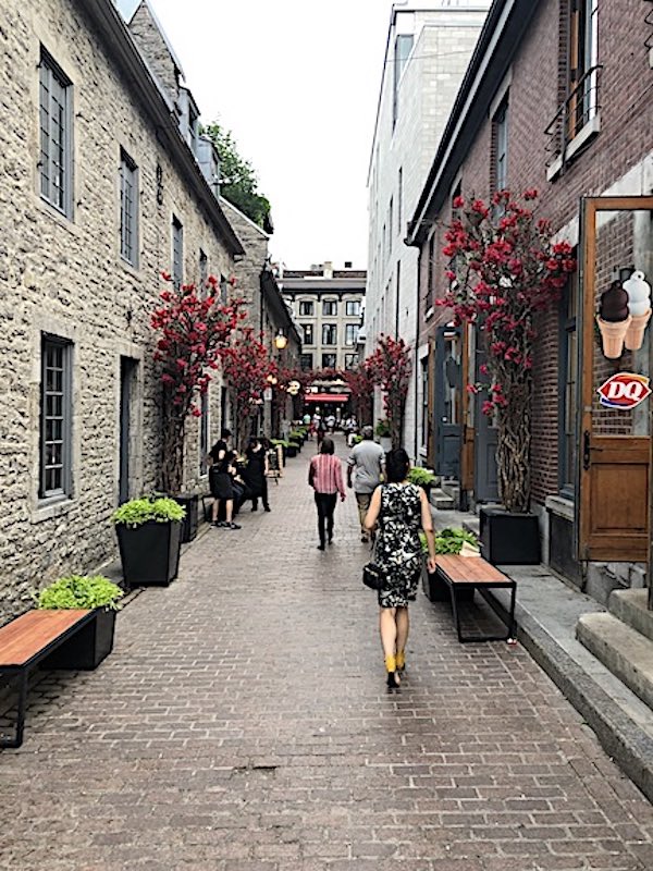 The small Rue Saint Amable leading into the Old City of Montreal
