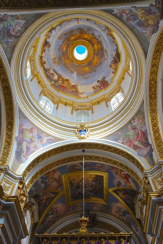 Inside Dome of Mdina Cathedral