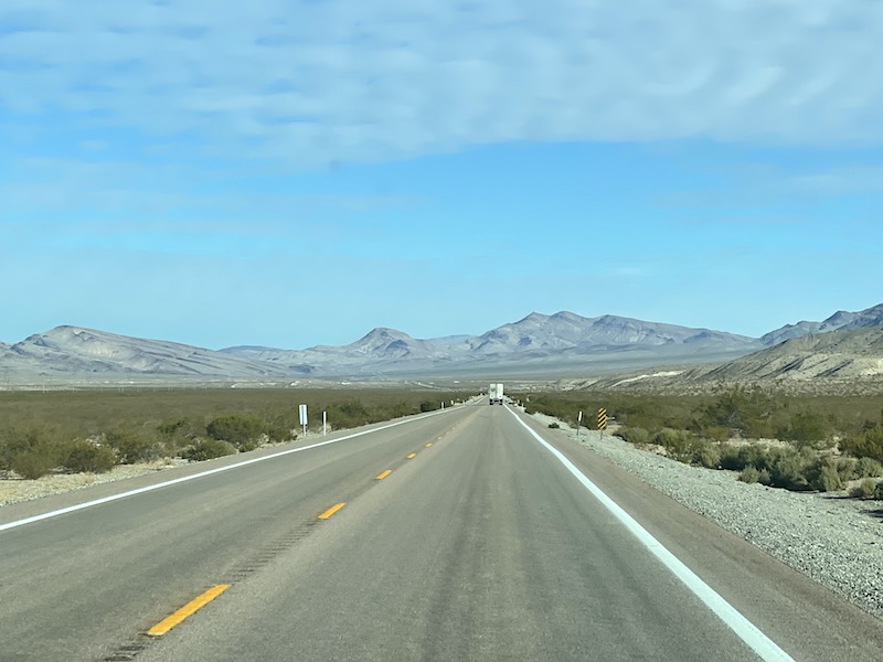 Nevada State Road 93 winds through the Great Basin of Nevada