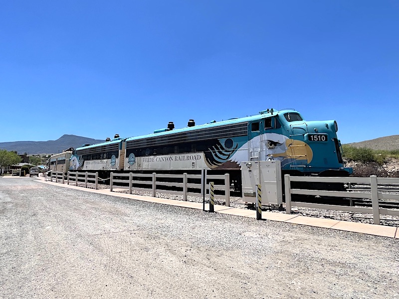 Engine 1510, a 1953 EMD FP7 diesel locomotive featuring a brightly colored eagle motif