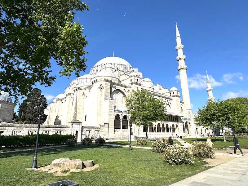 The Suleymaniye Mosque completed in the year 1557 and designed by the renowned architect Mimar Sinan