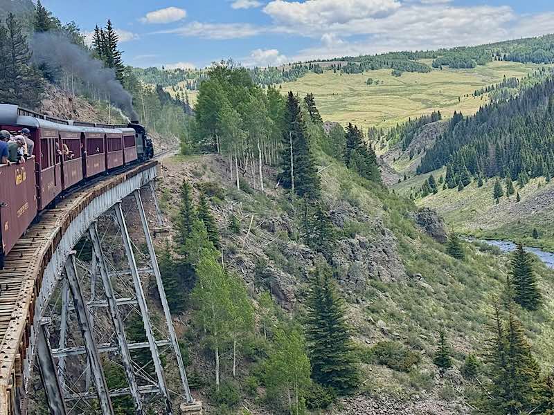 Cascade Trestle, the highest trestle on the Cumbres and Toltec Scenic Railroad