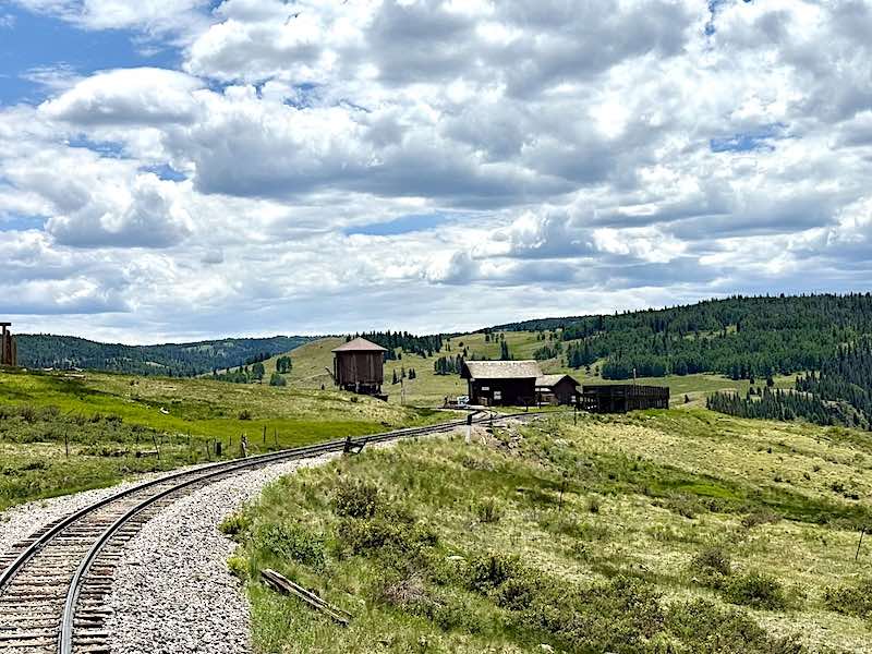 Departing Ozier, Colorado, on the return trip ot Chama, New Mexico