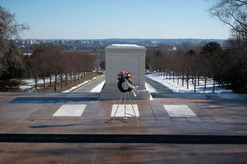 Visiting the Tomb of the Unknown Soldier at Arlington