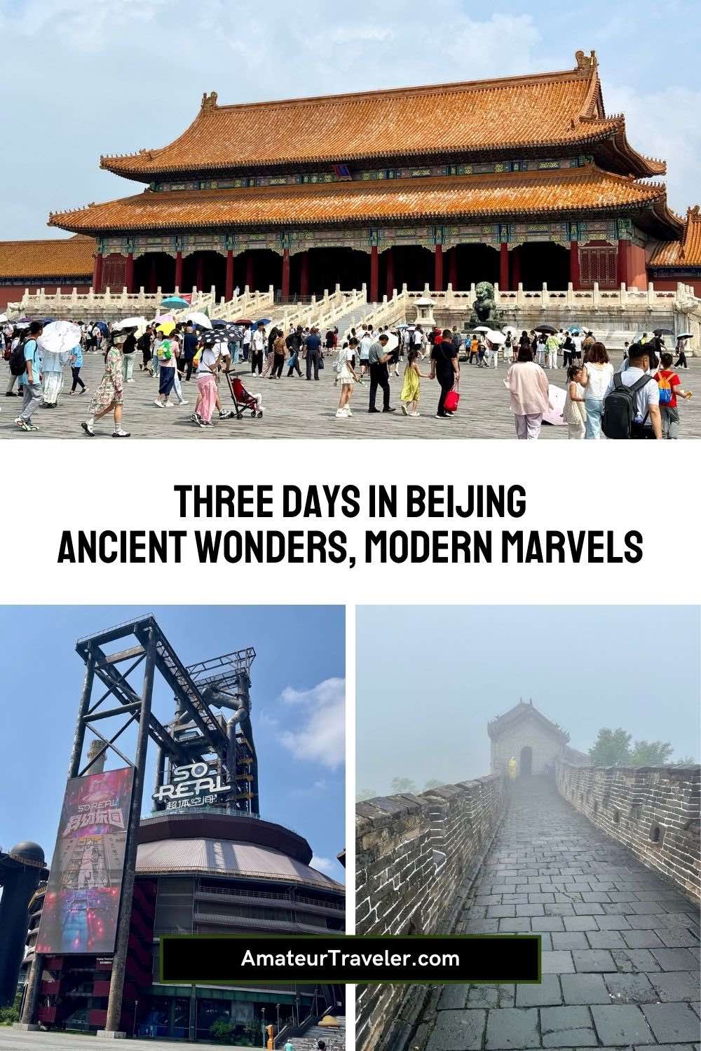 Three Days in Beijing: Ancient Wonders, Modern Marvels Beijing today is a dynamic capital where cleaner skies, electric vehicles, preserved hutongs, and historic treasures like the Forbidden City and Great Wall stand alongside modern attractions. #beijing #china #itinerary #travel #vacation #trip #holiday #unesco