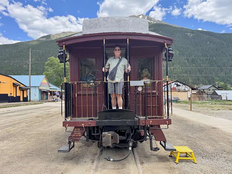 The author on the back of the Alamosa Parlor Car