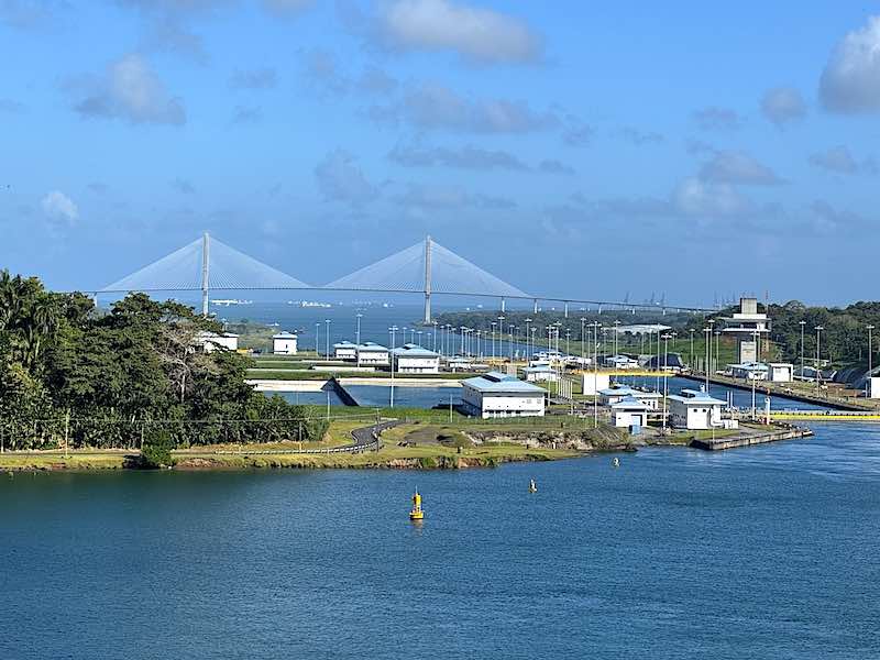The Atlantic Bridge as seen from the Agua Clara Lock system