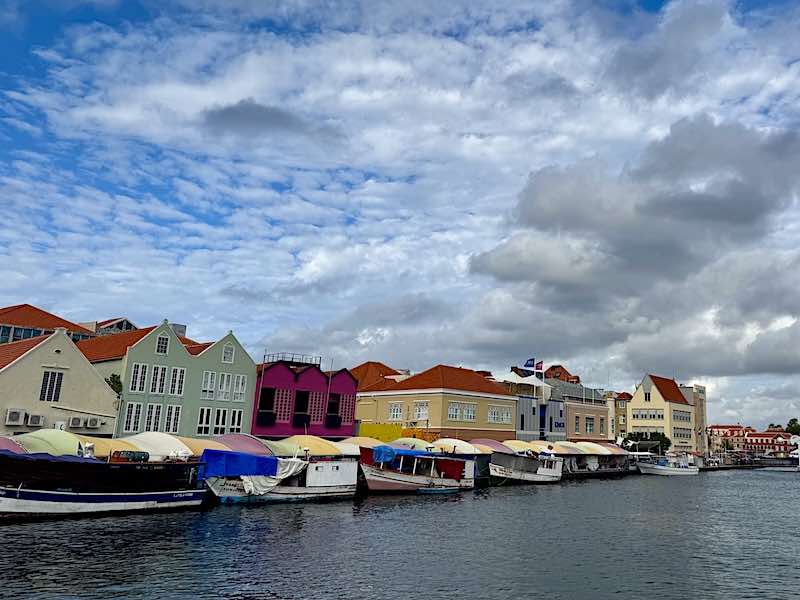 The boats of the Floating Market located on Sha Caprilleskade