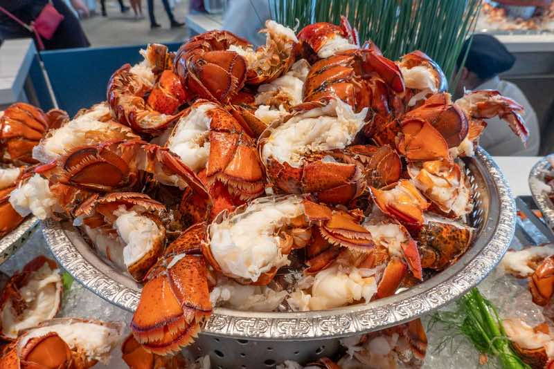lobster at the Celebrity Ascent Oceanview Cafe buffet