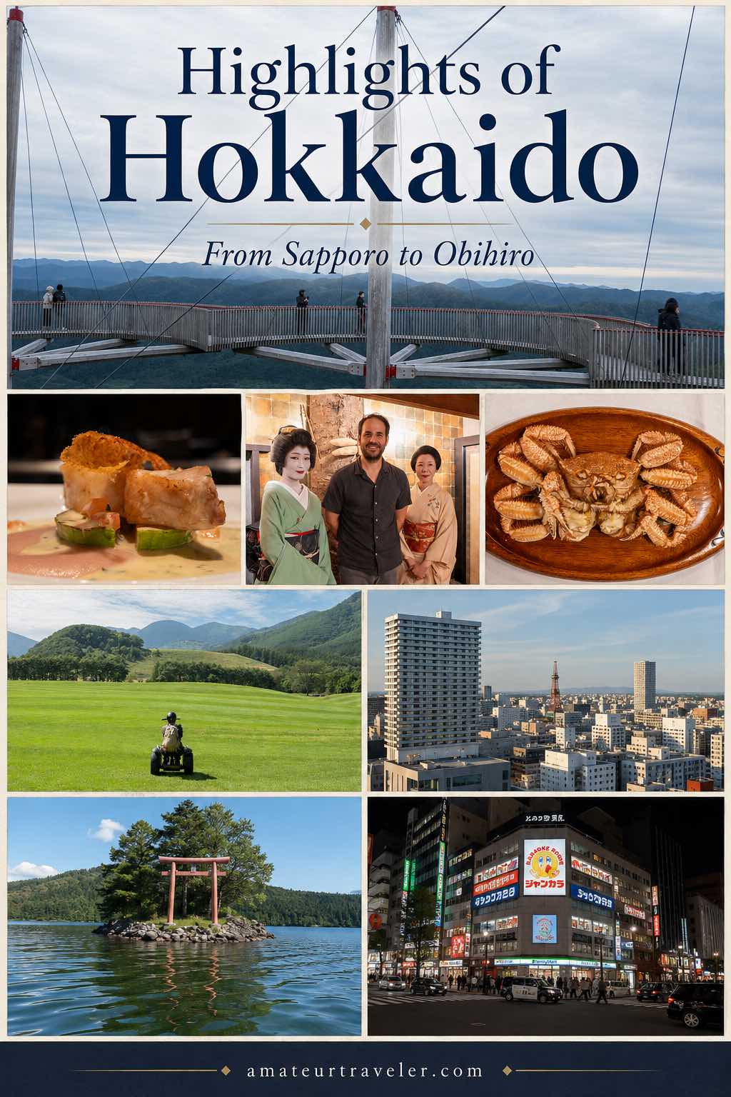 Discover the best of Hokkaido, from Sapporo’s skyline and nightlife to fresh seafood, mountain adventures, peaceful lakes, cultural experiences, and scenic stops on the road to Obihiro.